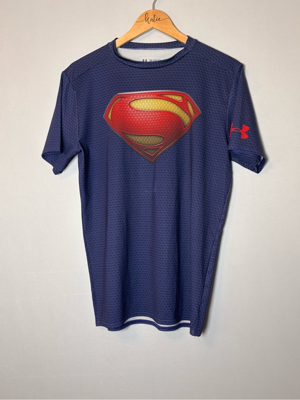 Superman Man of Steel Under Armor Compression Shirt Men XXL DC Alter Ego Gym